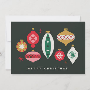 Retro Kerstversiering - Prettig Kerstfeest Feestdagenkaart