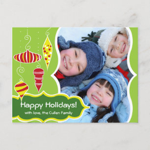 Retro Kerstversiering Vakantieansichtkaart Feestdagenkaart