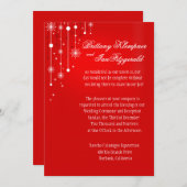 Retro kerstversieringen Dringend metaalrood Kaart (Voorkant / Achterkant)