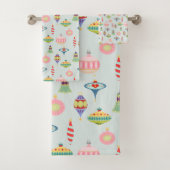Retro kerstversieringen | Moderne middenstand Bad Handdoek (Insitu)
