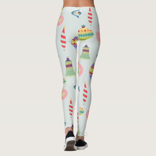Retro kerstversieringen | Moderne middenstand Leggings (Achterkant)