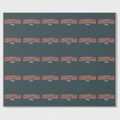 Retro kerstvibes Holiday Cadeaupapier (Vlak)