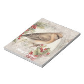 Retro kerstvogel notitieblok (Gedraaid)