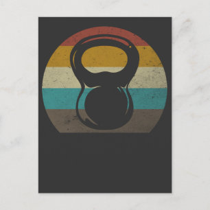  Retro Kettlebell Gym Workout Briefkaart