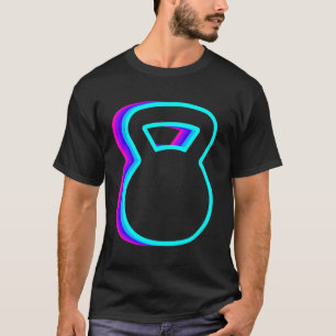 Retro Kettlebell Lifting Workout Vaporwave T-shirt