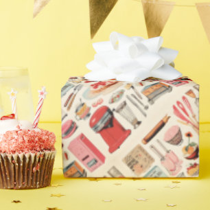 Retro Keuken Cakes en Gereedschap Cadeaupapier