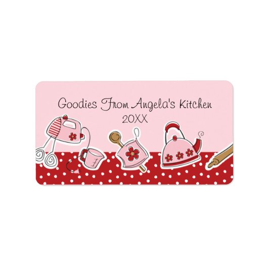 Retro Keuken Etiket (Voorkant)