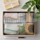 Retro Keuken Schalen en Zonnebloemen Ambacht Tissuepapier (Geschenk)