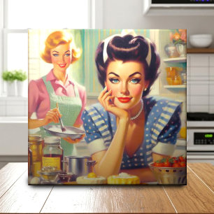 Retro keuken schilderij tegeltje