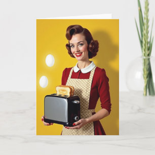Retro Keuken Toast Tijdkaart Kaart