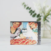 retro  keuken voor moeders briefkaart (Staand voorkant)