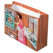 retro keukendame groot cadeauzakje (Voorkant Gekanteld)