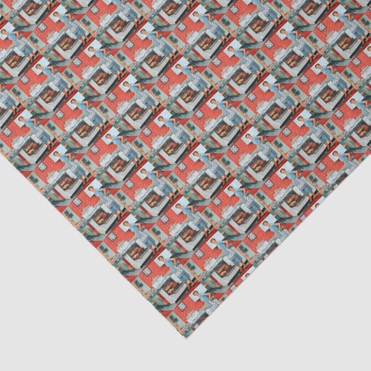 retro  keukendame tissuepapier (Detail)