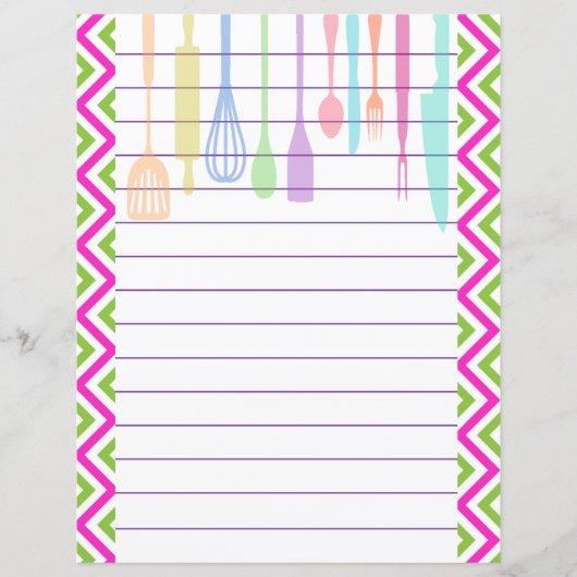 Retro keukengerei zigzag chevron (Voorkant)