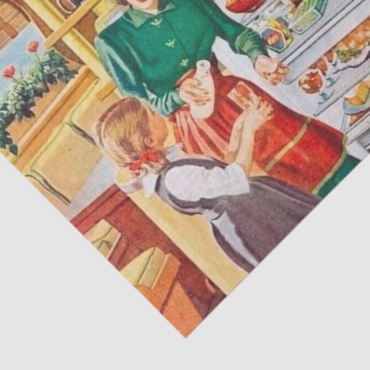 retro keukenontkoppeling tissuepapier (Detail)