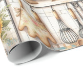 Retro Keukenplank en Zonnebloem Wrapping Paper Cadeaupapier (Rol Hoek)