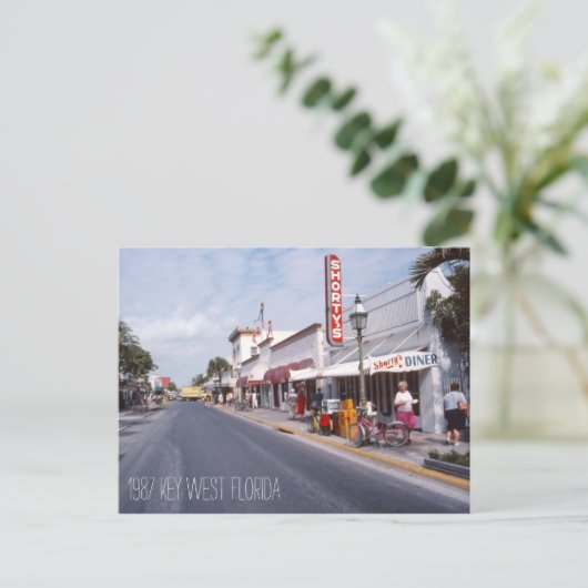 Retro Key West Florida Briefkaart (Staand voorkant)