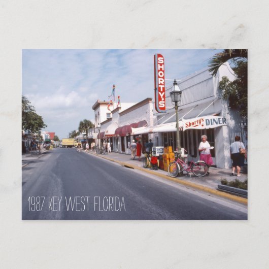 Retro Key West Florida Briefkaart (Voorkant)