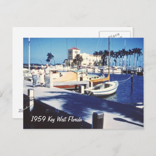 Retro Key West Florida Briefkaart (Voorkant / Achterkant)