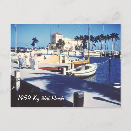 Retro Key West Florida Briefkaart (Voorkant)