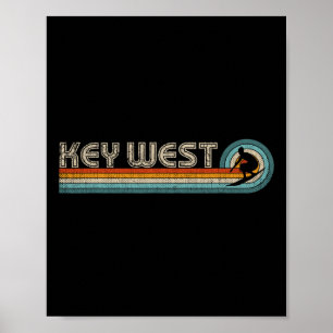 Retro Key West Florida Surfers T-shirt Key West Poster