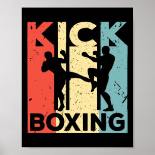 Retro Kickboksen T-shirt - Martial Arts Vintage Ki Poster