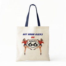 RETRO KICKS GALS ROAD-TRIP TRAVEL MAP ROUTE 66 BAG