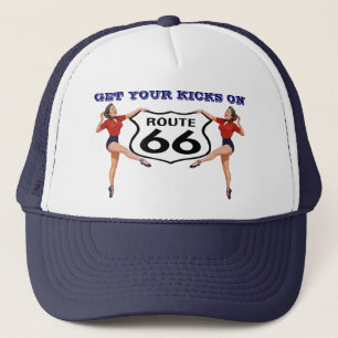 RETRO "KICKS"-PET ~ KRIJG UW KICKS OP ROUTE 66 TRUCKER PET