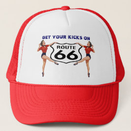 RETRO "KICKS"-PET ~ KRIJG UW KICKS OP ROUTE 66 TRUCKER PET