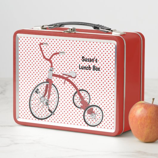 Retro Kids tricycle Lunch Box Style Box (En situation)