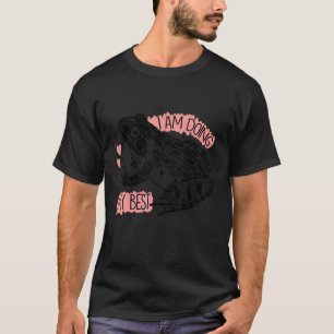 Retro kikker Motivatie Gezegde Cute Frog L T-shirt