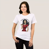 Retro Killer Housewife “Who’s Next?”  Tee Tri-Blend Shirt (Voorkant volledig)