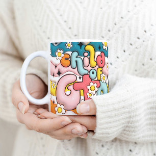 Retro kind van God 3D opgeblazen gezwollen Koffiemok