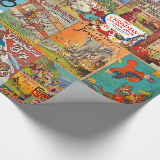 RETRO KINDERBOEKEN INPAKPAPIER (Hoek)