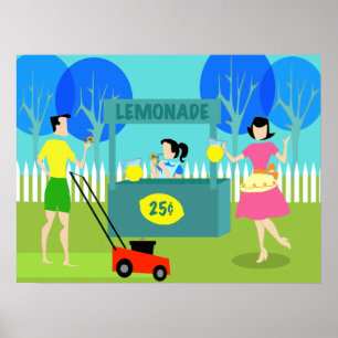 Retro Kinderlimonade Poster