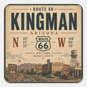 Rétro Kingman Arizona Route 66 Autocollant