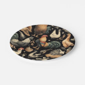 Retro Kip Boerderij Patroon Papieren Bordje (Gekanteld)