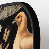 Retro Kip Boerderij Patroon Pickleball Paddle (Links Detail)