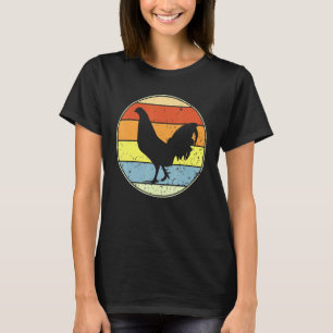 Retro Kip Vintage Kip Silhouet Boerderij Dieren T-shirt
