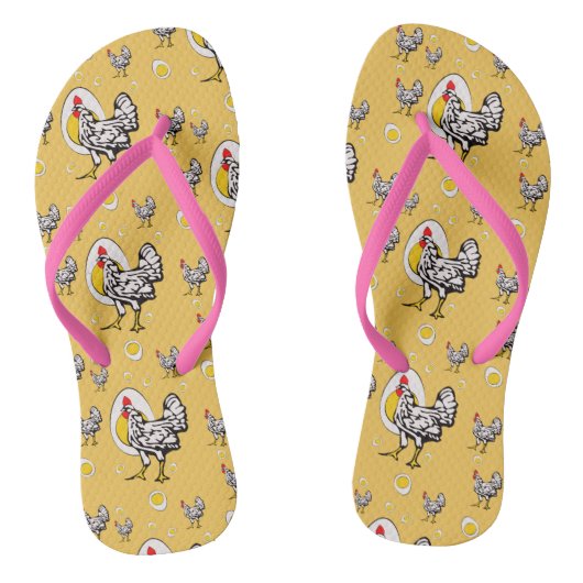 Retro Kippen Teenslippers (Voetbed)