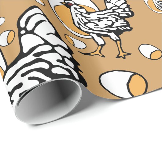Retro Kippen Verpakkingspapier Cadeaupapier (Rol Hoek)