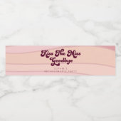 Retro Kiss The Miss Bachelorette Waterfles Etiket (Enkel label)