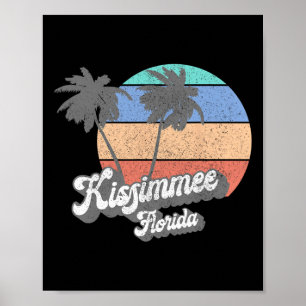 Retro Kissimmee Florida Fl Vintage Strand Surfen Poster