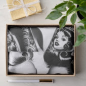Retro Kissing Pin-ups Tissuepapier (Geschenk)