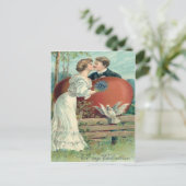  Retro Kissing Valentijn Kaart (Staand voorkant)