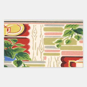Retro Kitchen-behangpapier Rechthoekige Sticker
