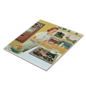 retro  Kitchen dame Tegeltje (Zijkant)