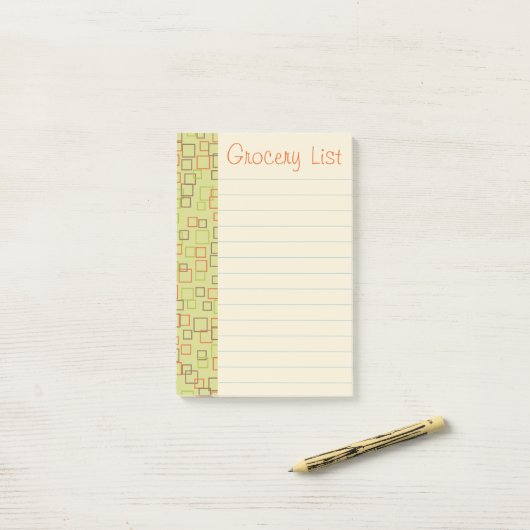 Retro Kitchen Grocery List Post It Notes Gift (Op bureau)