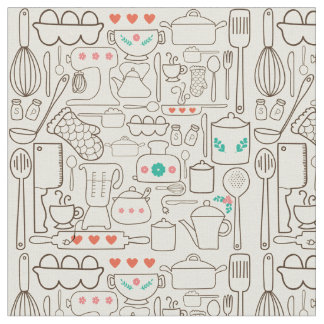 Retro Kitchen in Cream Stof