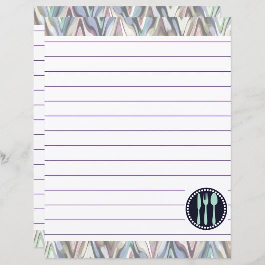 Retro Kitchen Koking Utils Zigzag Chevron (Voorkant / Achterkant)